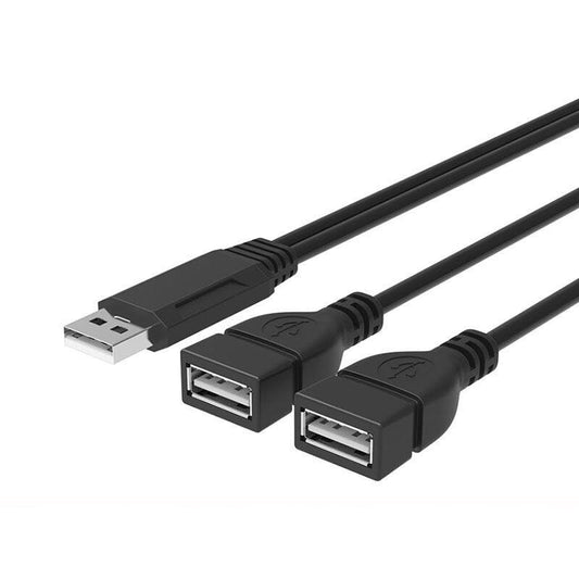 2.0 USB one-female two-male data charging cable one divided into two charging cable 1-minute 2USB data cable 30cm