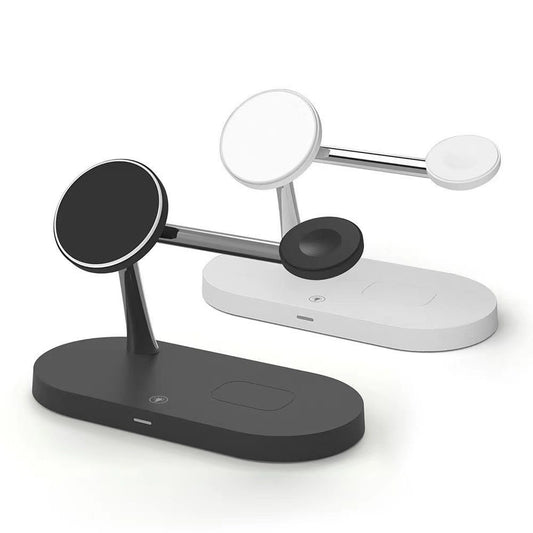 Cross-border hot magnetic five-in-one wireless charger small night lamp bracket for Apple 15 mobile phone headset fast charging